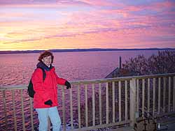 Martine and a sunset