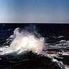 Wave crashing on rocks